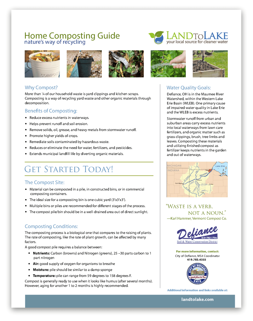 Compost Your Kitchen & Yard Waste Land to Lake